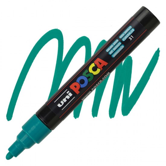 ΜΑΡΚΑΔΟΡΟΣ POSCA PC-5M ΣΜΑΡΑΓΔΙ